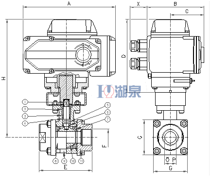 電動絲扣球閥Q911F-16P型號，圖片，原理